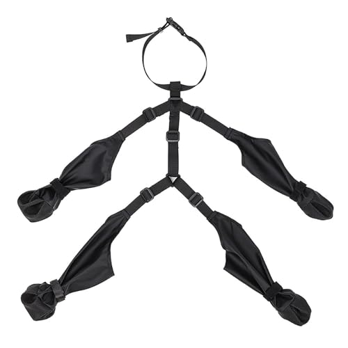 犬用ブーツレギンス、調節可能な犬用パンツ屋外の散歩、首輪付き犬用滑り止めシューズ、肉球プロテクターシューズ、小型犬、 中型犬、大型犬用の防水防汚防寒犬スノーブーツレギンス