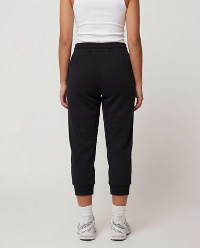 Image of Real Essentials 3 Pack: Women's Fleece Capri Joggers Athletic Lounge Gym Running Sweatpants with Pockets (Available in Plus)