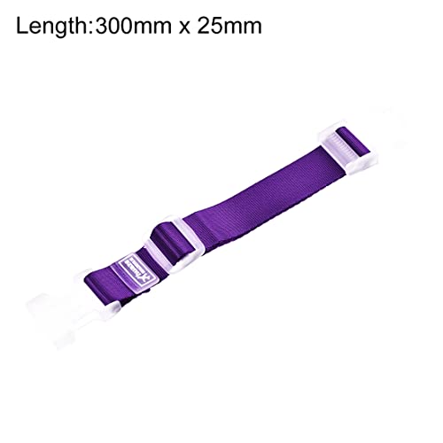 Image of uxcell Add a Bag Luggage Strap, Adjustable Suitcase Connect Belt with Buckle, Nylon Travel Packing Accessory 300x25mm, Purple