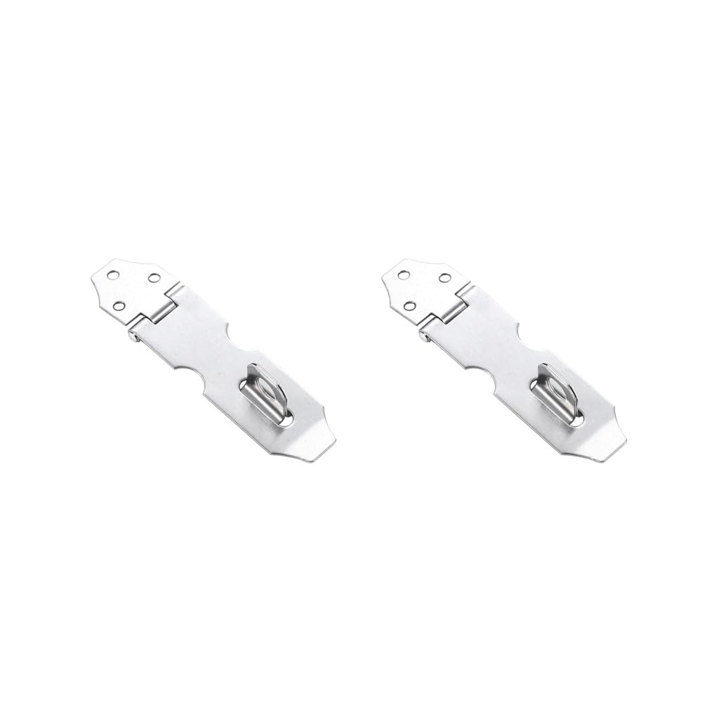 2 Set Safety Padlock Clasp Heavy Duty Door Lock Hasp Latch for Chests Cabinet Shed
