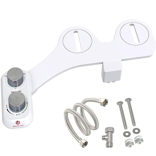 Beech Lane RV Bidet, Fits Most RV Toilets, Self Cleaning Adjustable Spray, Easy Install and Non-Electric, Prevents Toilet Paper Buildup in Black Tank, Included Metal Mounting Hardware and Hose