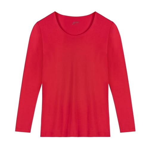Image of Brix Girls' Long Sleeve Tees - 100% Cotton Tagless 4 -Pack Crew Neck Super Soft Cotton T Shirts.
