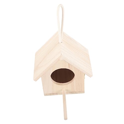 ROMISBABA 箱 鳥のテラリウム 鳥用の止まり木 バッジーの鳥かご 鳥小屋キット 暖かい鳥 ネスト budgie ペットの鳥の巣 庭の鳥の家 木の鳥小屋 インコ用の鳥のおもちゃ 木の鳥の巣 木製