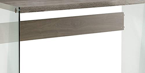 Monarch Specialties , Console Sofa Table, Tempered Glass, Dark Taupe, 44"L #TOP4
