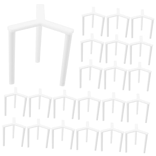 BELLIFFY Pizza Pan Riser Stands Set of 4 Stackable Pizza Serving Tripod Stand for Oven Party Restaurant Reusable Plastic Holder