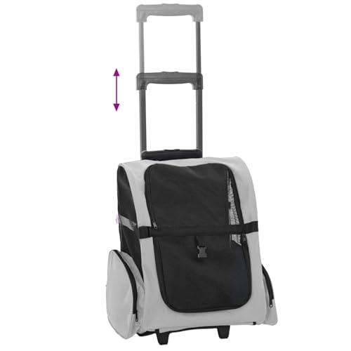 SKM Trolley für Haustiere 3-in-1 Grau 48x32x57 cm cm Ox -Gewebe,Tier- & Haustierbedarf,Haustierbedarf,Pet-Stroller,Grau,2.7KG,42007373