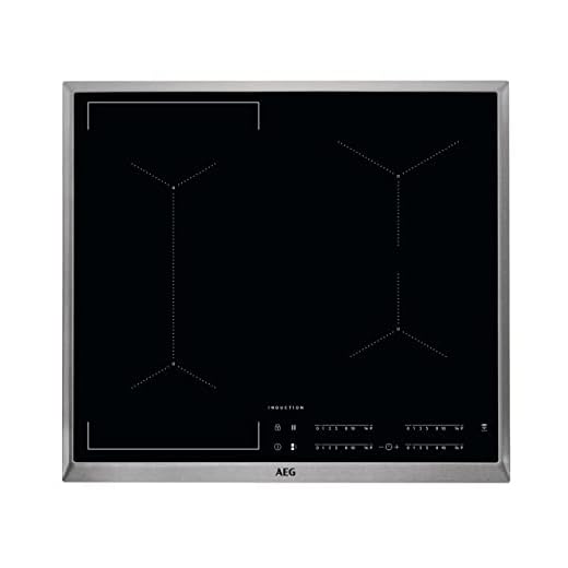AEG IKE64441XB Autarkes Kochfeld / Herdplatte mit Touchscreen, Topferkennung & Hob²Hood-Funktion / Induktionskochplatte / 4 Kochzonen / Edelstahlrahmen / 60 cm