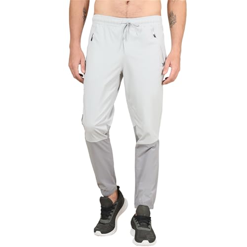Image of TECHNOSPORT Mens Woven Regular Fit Activewear Joggers for Running, Gym, Sports and Regular Use Stretchable, Colorblock and Antimicrobial