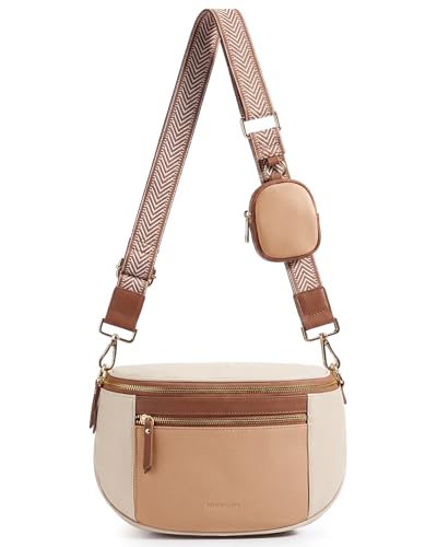 Missnine Crossbody Bags for Women, Vegan Leather Purses for Women Bum Bag Small Shoulder Handbags