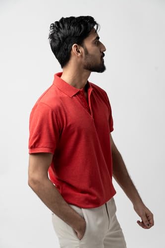 Image of Men's & Boys' Pure Cotton Polo T-Shirt - Half Sleeves, Regular Fit, Solid Plain Classic Polo Collar | Casual & Sportswear