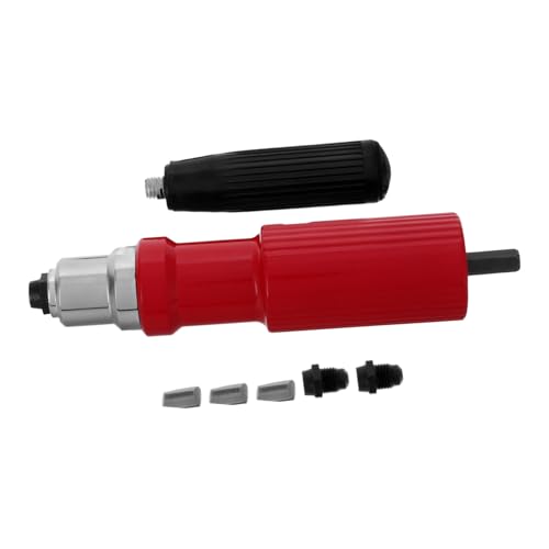 LALADEFIEE Adaptador Taladro Eléctrico para Remachadora Herramienta Inalámbrica y Diseño Antideslizante Compatible con Taladros para Remaches Rojos