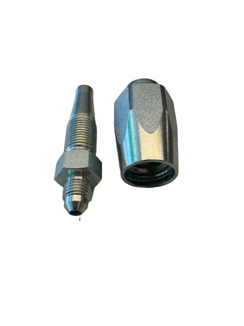 Image of 3 /8 inch Hose x 1 /4 inch Male JIC Reusable Hydraulic Hose Fitting | R2 /R16 Hose Assembly & Repair | Steel Field-Attachable 37 Flare Hydraulic Hose End