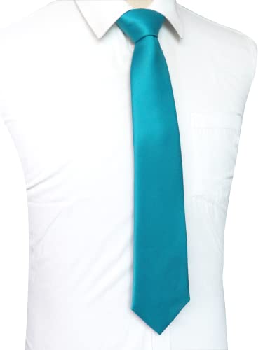 Image of JEMYGINS Solid Color Tie Mens Necktie for Business and Wedding