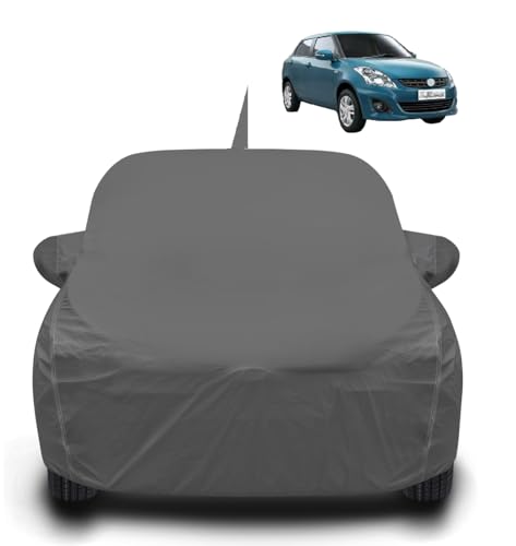Image of Auto Hub Waterproof Car Cover Compatible with Maruti Swift (Model : 2005-2017) with Antenna & Mirror Pockets, Soft Cotton Lining, Swift Car Cover Waterproof, Grey