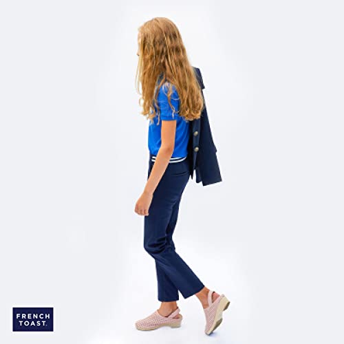 French Toast Girls Stretch Contrast Elastic Waist Pull-On School Uniform Pants, Navy, 7 Us #TOP5