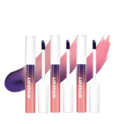 3 Farben Abziehen Lip Stain Tattoo, Peel off Lippenstift Lip Liner Tattoo Matte Finish Lip Stain, Farben ändern Lipgloss Langlebig Wasserdicht Plump Lip Makeup Geschenk Für Frauen