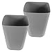 Cabilock 2pcs Plastic Trash Can Small Trash Can Planter Pot Car Wastebasket Paper Waste Basket Kitchen Waste Bins Bedroom Trash Can Rubbish Bin Recycle Bin Nursery Bins Office Simple Table