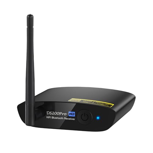 1Mii DS200Pro Bluetooth 5.3 Receiver for Home Stereo, HiFi Wireless Audio Adapter with LDAC, Built-in DAC, Long Range, Optical & RCA Outputs