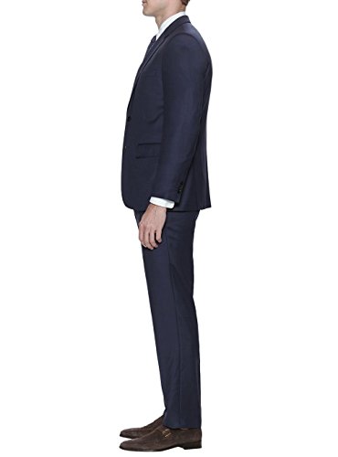DTI GV Executive Men's Two Button Modern Fit Suit 2 Piece Jacket Pants Birdseye3