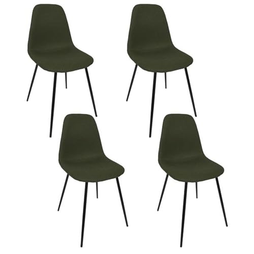 HOME DECO FACTORY - HD0475 Juego de 4 Sillas Contemporáneas - Diseño Elegante - para Comedor u Oficina - Dimensiones 44x86x54 Cm - Color Kaki