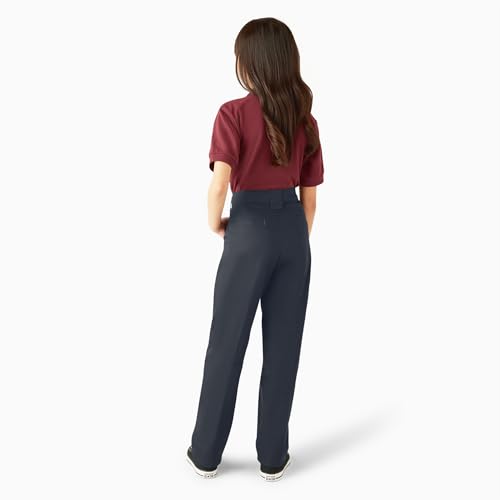 Image of Dickies Kids Girls 7-16 Stretch Slim Straight Pant, Dark Navy, 12