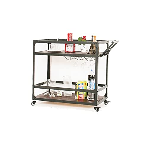 ZJFHEYUO Carrito de Bebidas para Restaurante de Hotel, Carrito de té y Pasteles, Carrito Creativo para Cocina, 60 x 35 x 75 cm