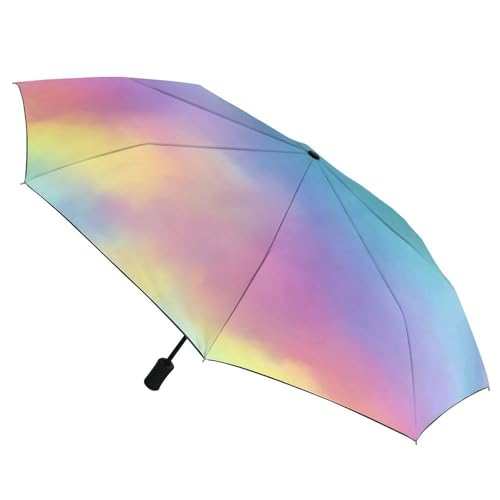 Parapluie pliant arc-en-ciel compact et résistant à dégradé doux - 3