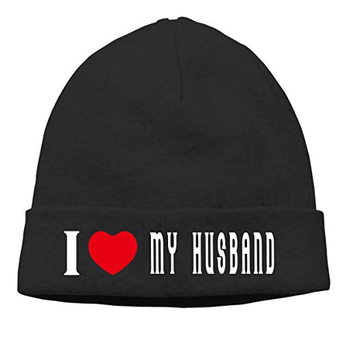 I Love My Husband Gorros de Punto de Invierno para Hombres Gorro de Calavera con puños Gorros Sombrero de Reloj para Mujeres