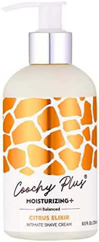 Coochy Plus Intimate Shaving Cream CITRUS ELIXIR For Pubic, Bikini Line, Armpit and more - Rash-Free With Patent-Pending MOISTURIZING+ Formula – Prevents Razor Burns & Bumps, In-Grown Hairs, Itchiness