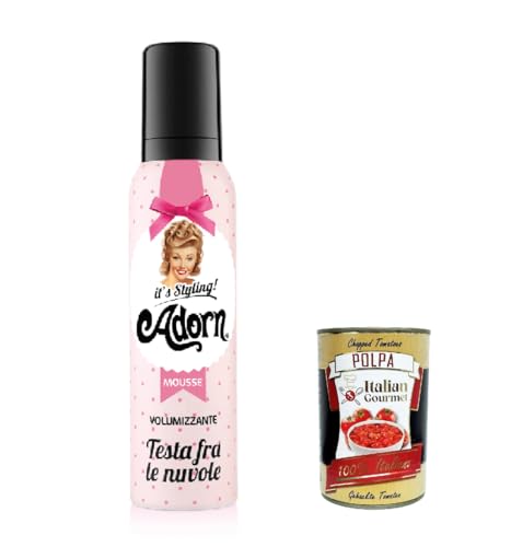 Adorn Testa fra le nuvole, volumzzante, vintage, mousse de 150 ml, espuma para el cabello + Polpa italiana Gourmet 400 g