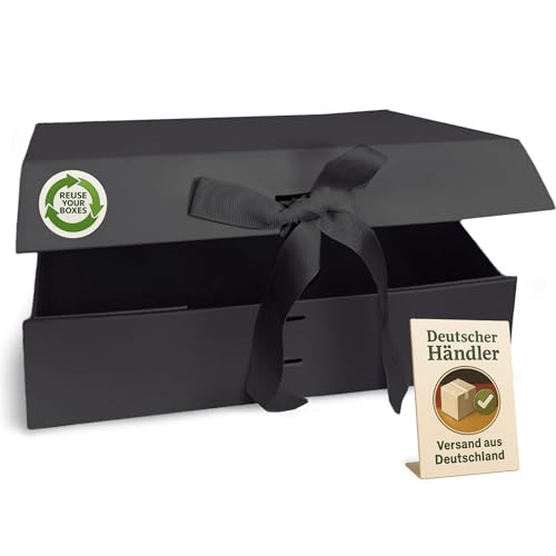 Verpackungswelt Geschenk-Box Mit Deckel | 31 x 22 x 10 cm | Karton Mit...