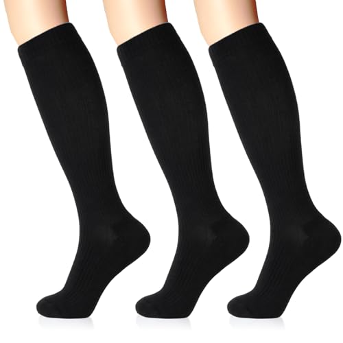 Image of 15-20 mmHg Cotton Compression Socks for Women & Men