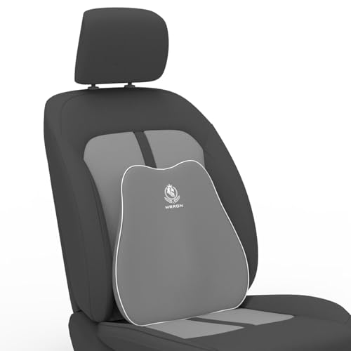 Image of MRRON Slim Back Support for Office Chair | 3 Years Warranty | Medical Grade Memory Foam Car Seat Back Support, Orthopedic Lumbar Back Rest for Back Pain Relief - Back Pillow for Sitting Long Hours