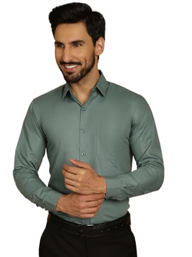 Image of Indian Needle Men's Solid Regular Fit Shirt