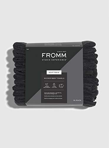 Fromm Softees Towels with Duraguard, Black, 10pk International,Absorbent, Stain Resistant, Quick Dry, Durable Material, Wonâ€™t Shrink, Extra Large, Large,