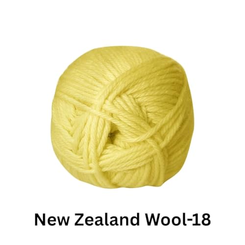 Image of VCR Royal Yellow Chunky Wool Yarn, 100 Grams, Hank, 196 Meters, 100% New Zealand Wool Knitting Yarn, Soft Crosia Thread Suitable for Baby Blankets & Booties Pack of 1