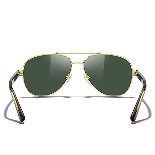 MERRY'S Aviator Sunglasses for Men Women Polarized Shades Acetate Temple S85284