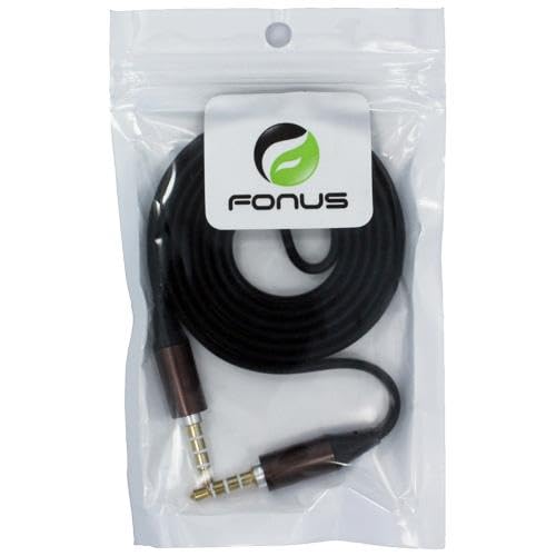 Cable Auxiliar 3.5mm Flat Negro 3 pies miniatura 3