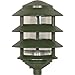 Nuvo SF77/324 One 2 Louver Hood Outdoor Pagoda Landscape Pathway Light, 3 Tier-Small, Green