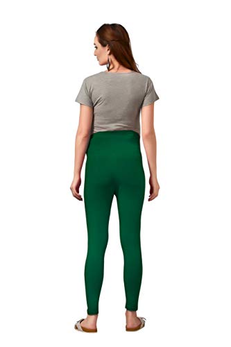 Image of Women's Cotton Lycra Over The Belly Maternity Leggings for Pregnant Women for Pre & Post Pregnancy