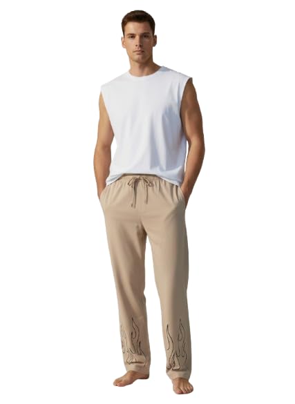 xenios |Men's Printed Summer Wear Bottom Wear(Track-Pant)_M3-BEIGE-picture-50