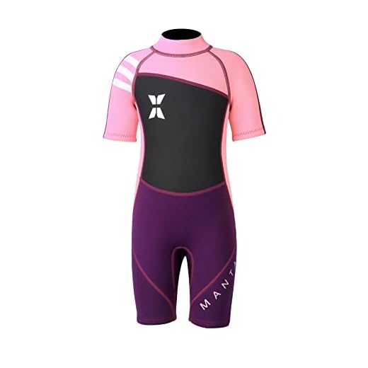 Kids Shorty Neoprenanzug, 2,5 mm Neopren Einteiler Badeanzüge UV-Schutz Badeanzüge für Mädchen Jungen Schwimmen Tauchen Schnorcheln Surfen