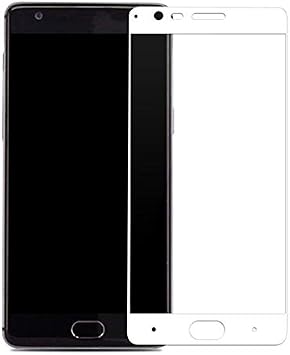 Microcase OnePlus 3 / 3T Tam Kaplayan  er eveli Tempered Ekran Koruyucu - Beyaz