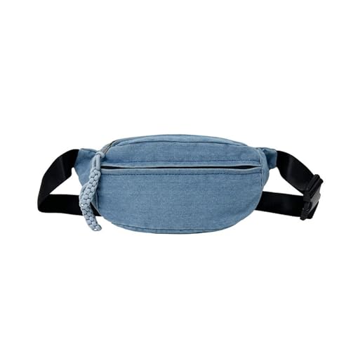 Imagen de Bolso Compacto para Mensajero En Pecho Construcción De Pantalones Vaqueros Múltiples Bolsillos Organizativos Hombro Viajeros Unisex Bandolera Mujer
