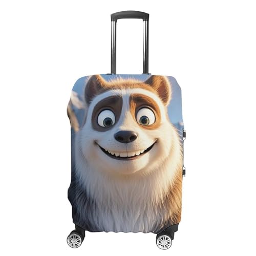 Smiling Animal Luggage Cover, Elastic Luggage Protector Fits 19-32in Suitcases, Washable & Anti-Scratch Suitcase Cover for Men Women L