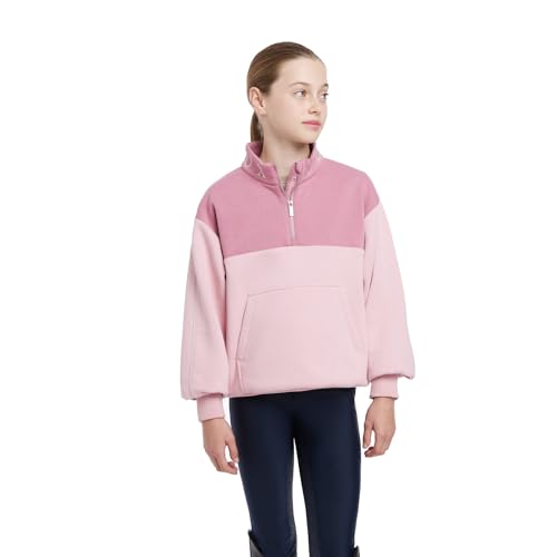 LeMieux Young Rider Kate Quarter Zip Childrens Sweater - Blossom - 09-10 years