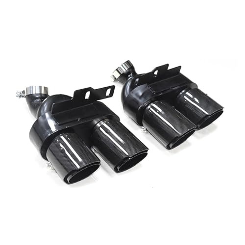 Tuyau d'échappement en carbone pour Audi A6 A7: finition quad noir