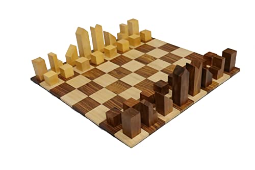Jeu d'échecs Lanier Graham 1966 en palissandre doré avec échiquier enroulable haut de gamme