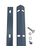 Winkelleiste Zaunanschluss aus Stahl für Doppelstabmattenzaun (RAL 7016 anthrazit Länge 1040mm)