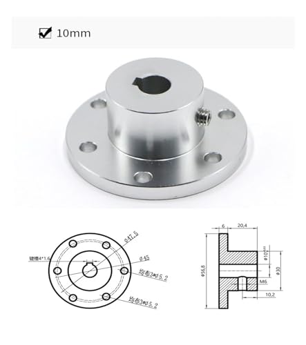 Accouplement à bride haute résistance 14mm en acier usiné de précision